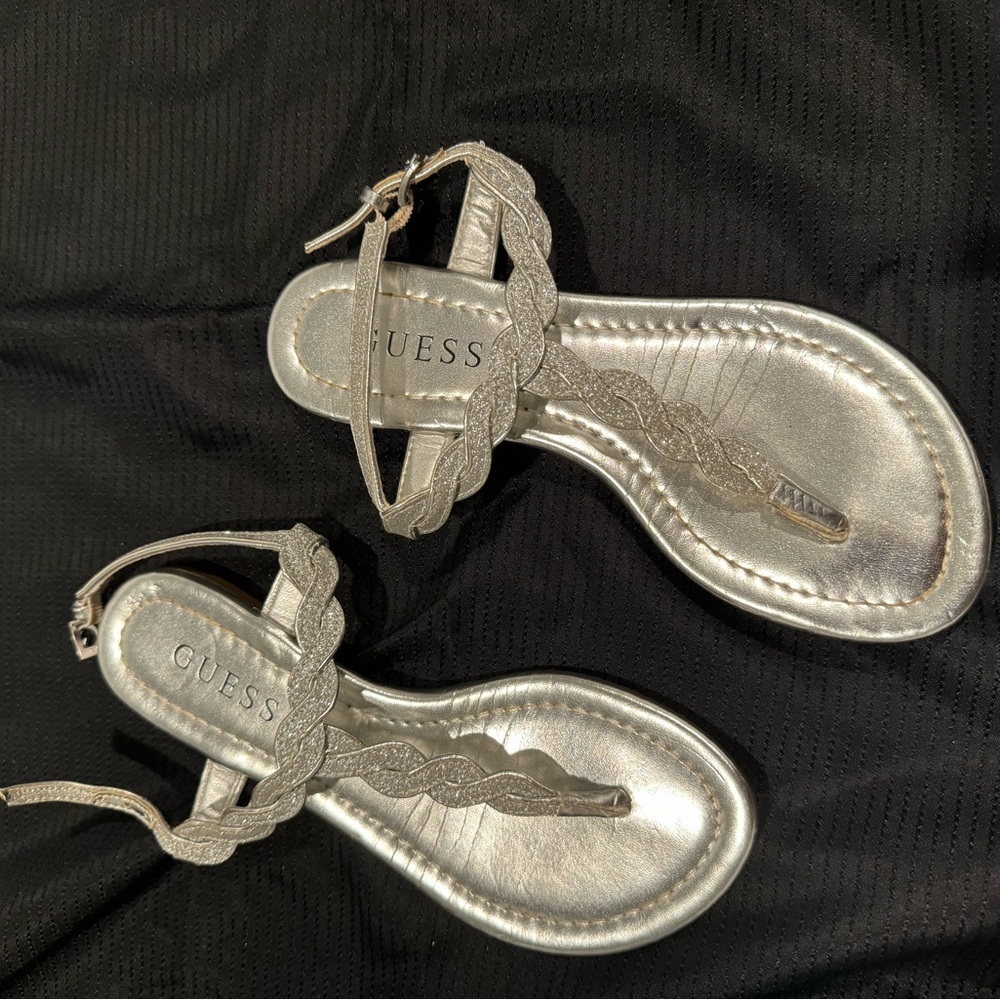 Guess silver sandals